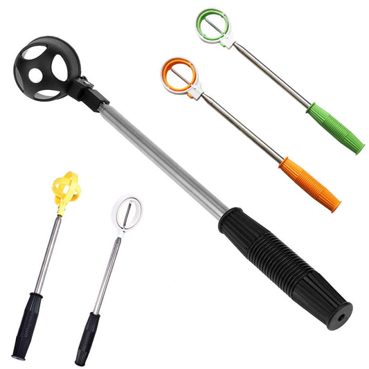 Golf Ball Retriever 8 Sections Stainless Steel Telescopic - lakescouleeoutdoors