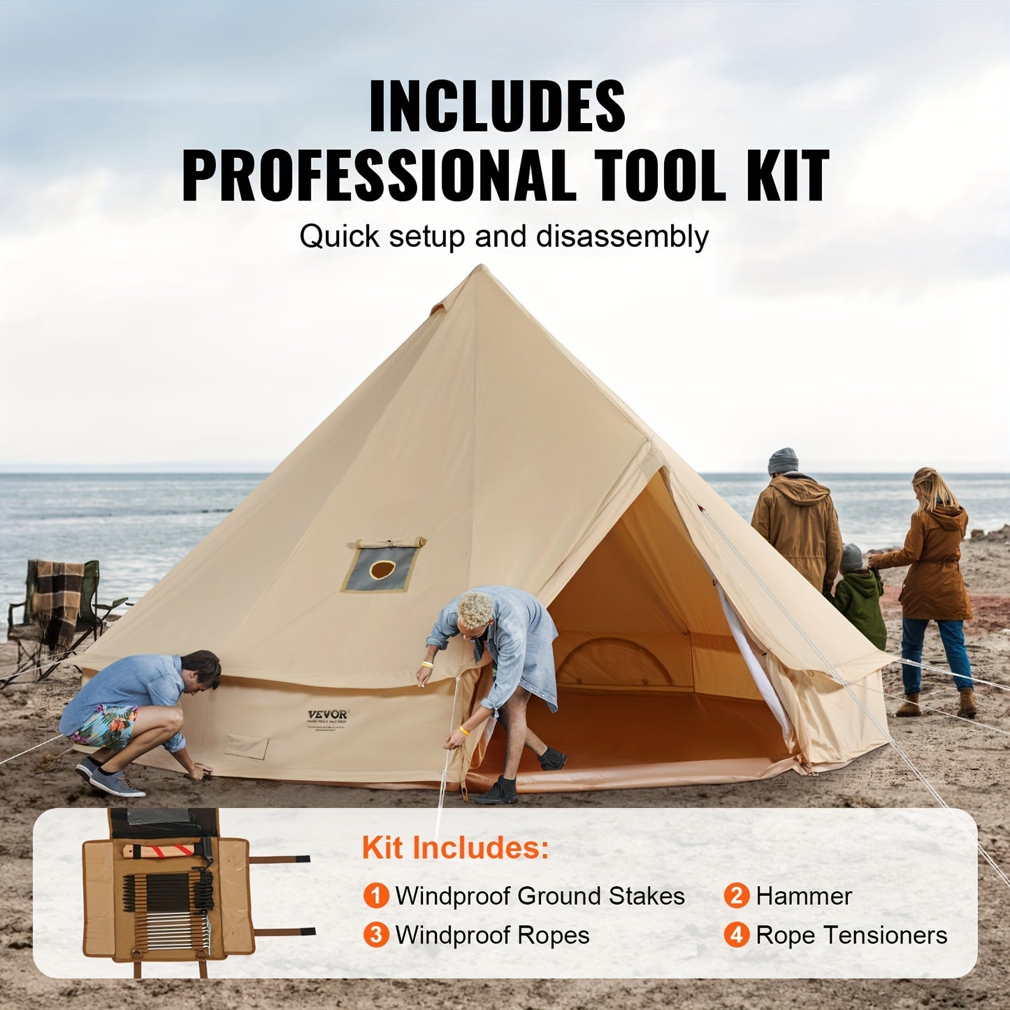4 Seasons Bell Tent 16 ft - lakescouleeoutdoors