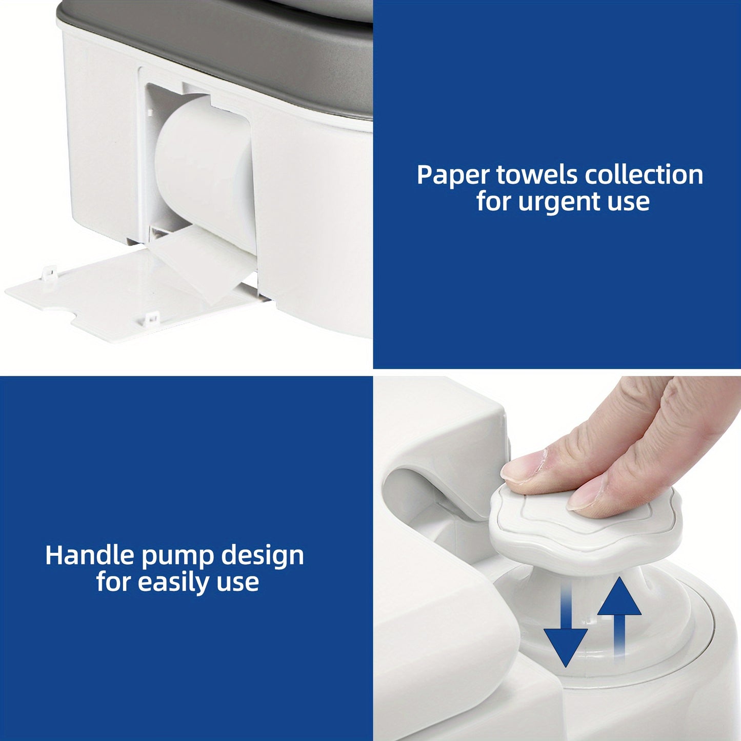 Portable 6.34 Gallon Camping Toilet