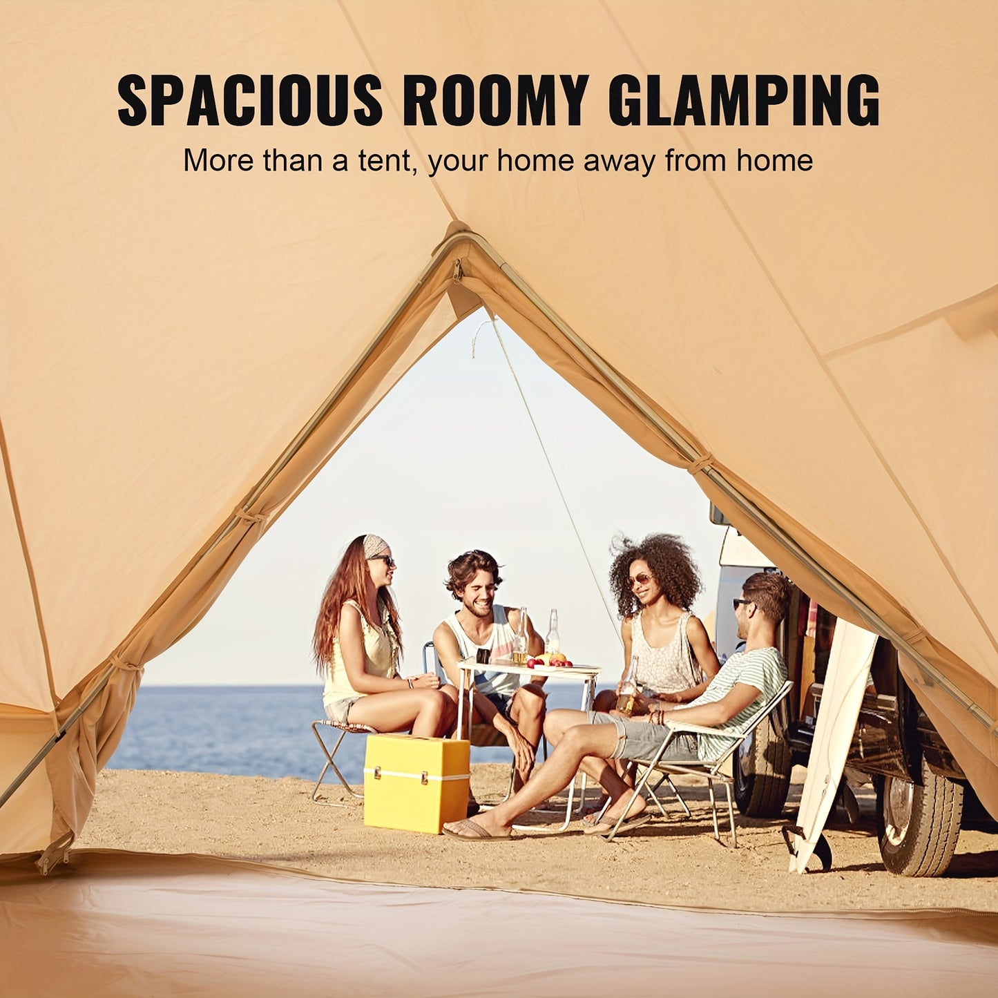 20 FT Canvas Bell Tent - lakescouleeoutdoors