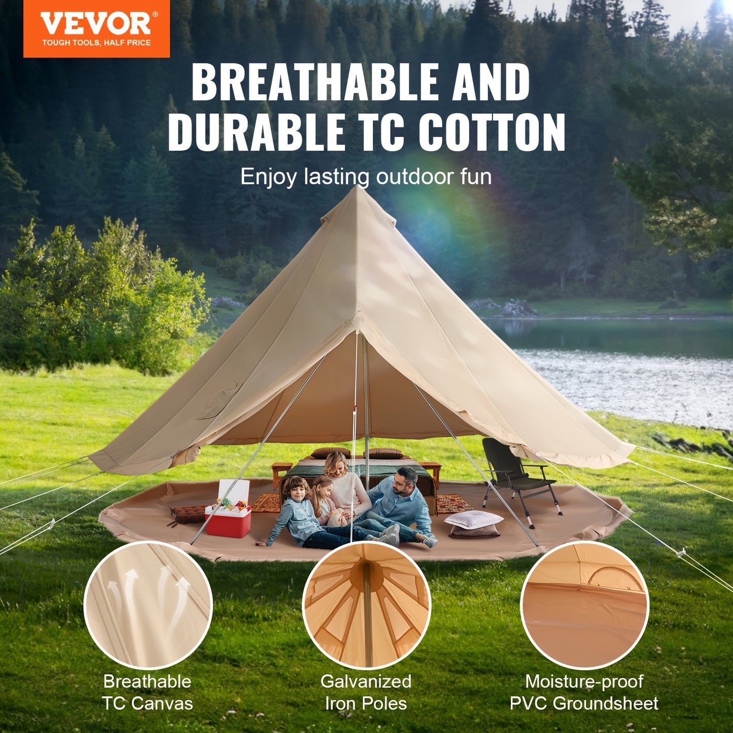 4 Seasons Bell Tent 16 ft - lakescouleeoutdoors