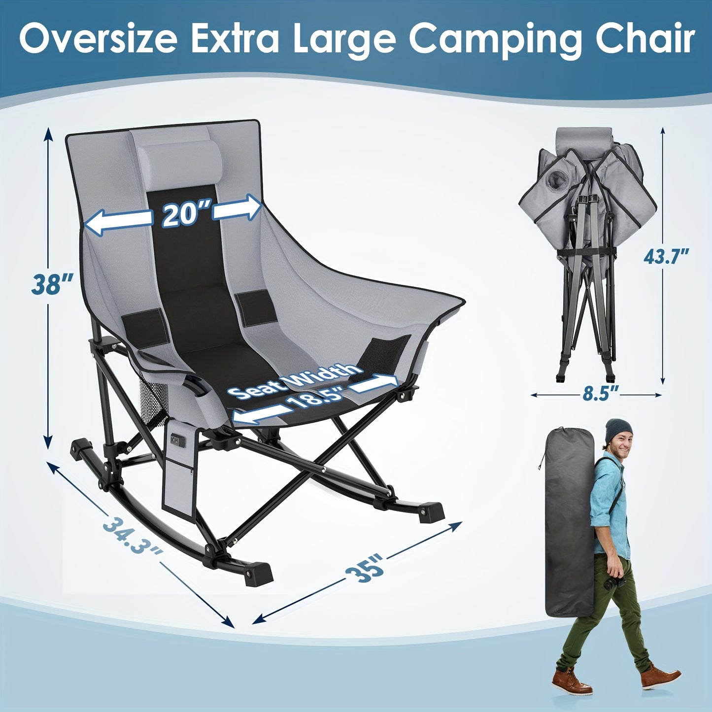 Extra Large Heated Rocking Chair