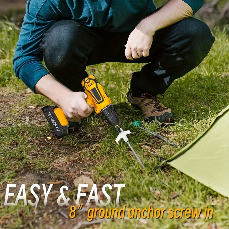 12pcs Heavy Duty Tent Stakes - lakescouleeoutdoors