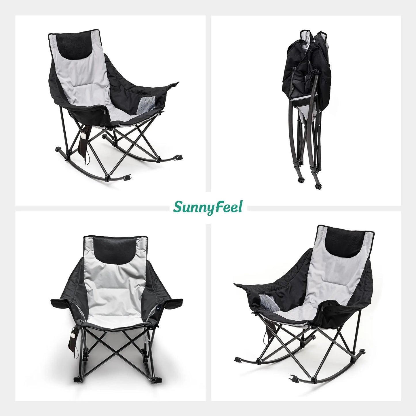 Oversized Heated Folding Rocking Chair
