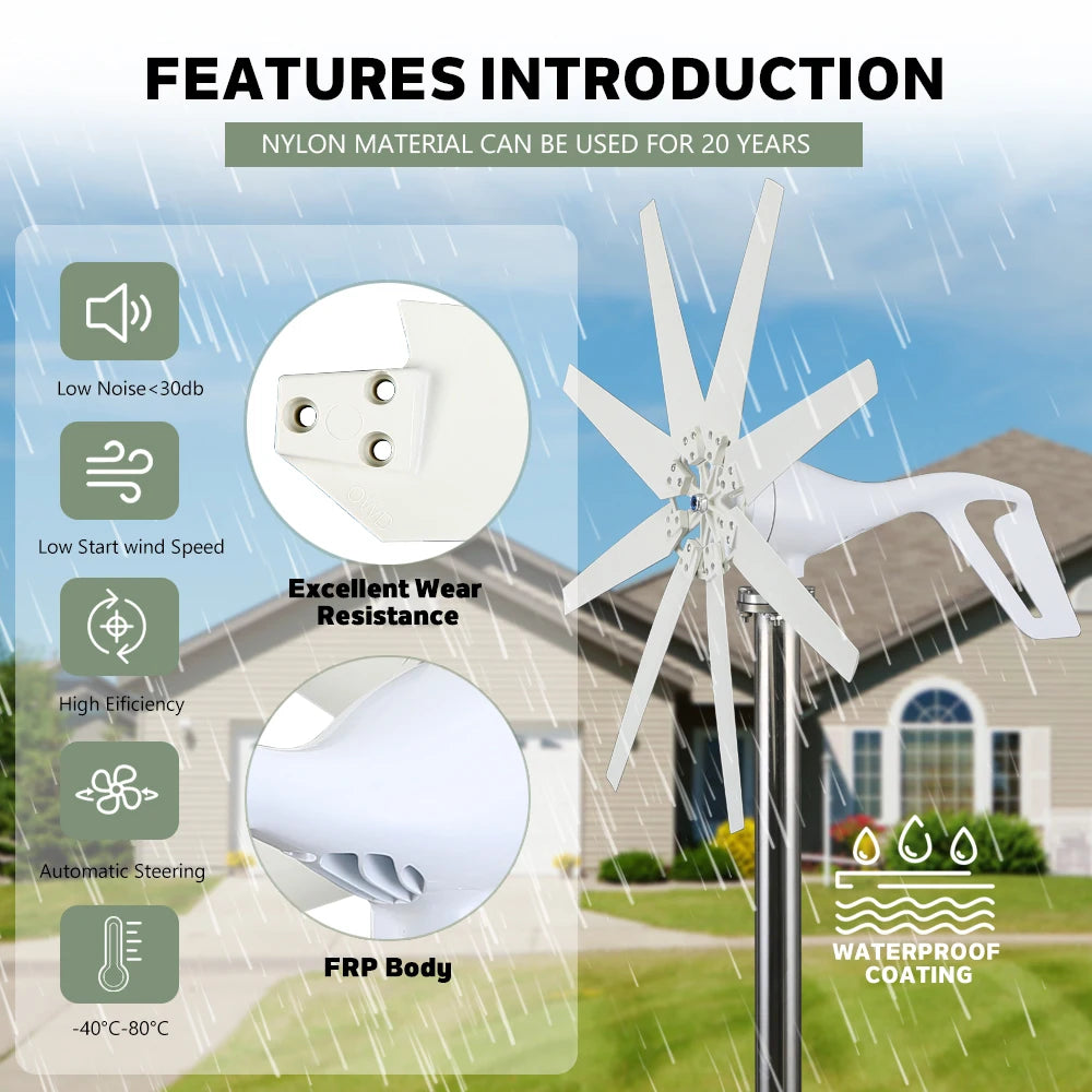 1000W Wind Turbine - lakescouleeoutdoors