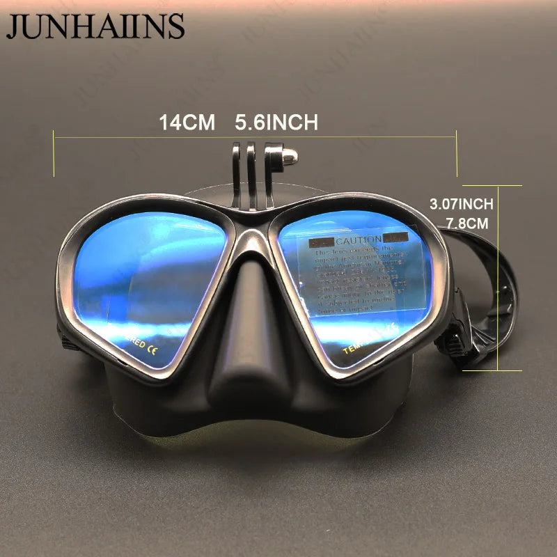 Wet Go-pro Mount Diving Mask - lakescouleeoutdoors