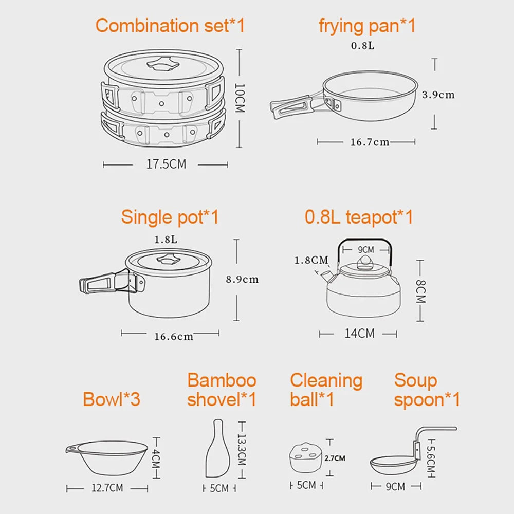 Camping Cooking set - lakescouleeoutdoors