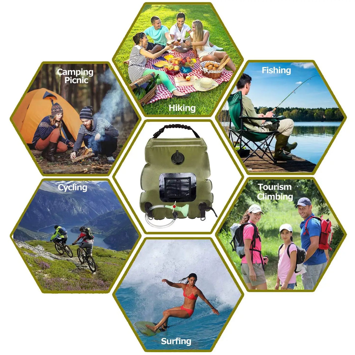 20L Solar Shower Bag - lakescouleeoutdoors