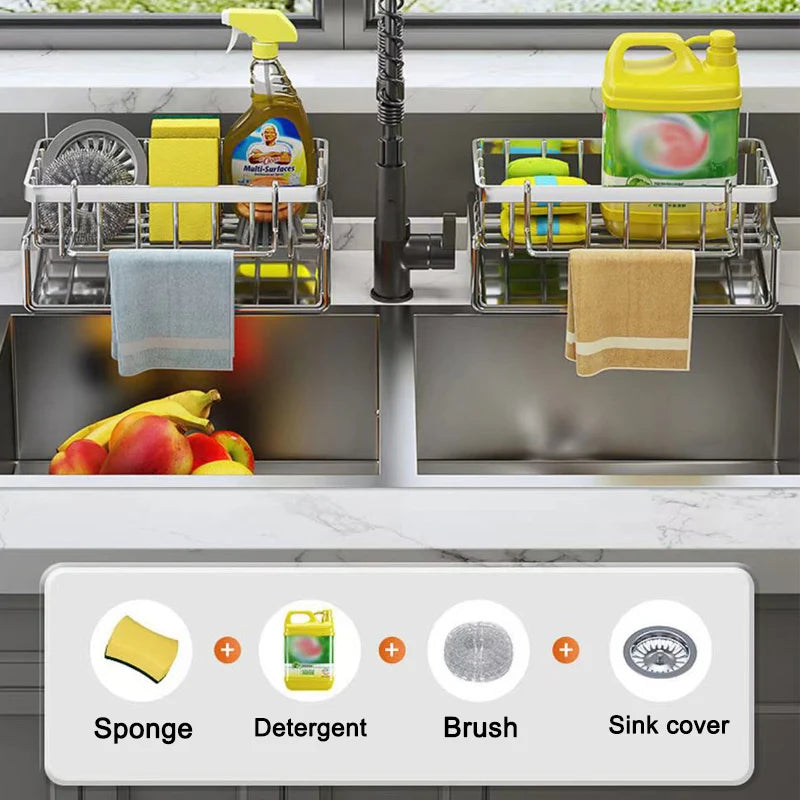 Sink Cleaning Tools Storage Rack - lakescouleeoutdoors