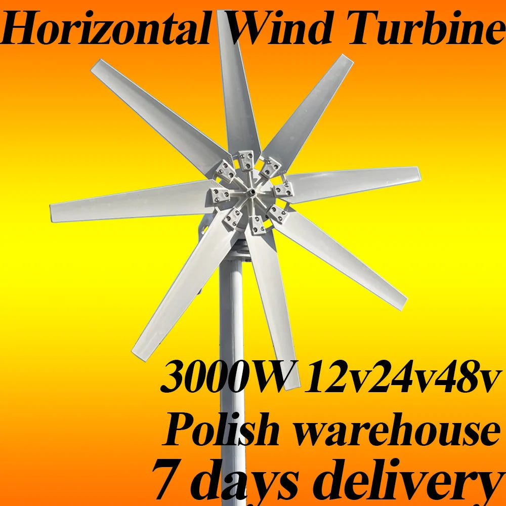 Small horizontal axis wind turbine 1KW-3KW