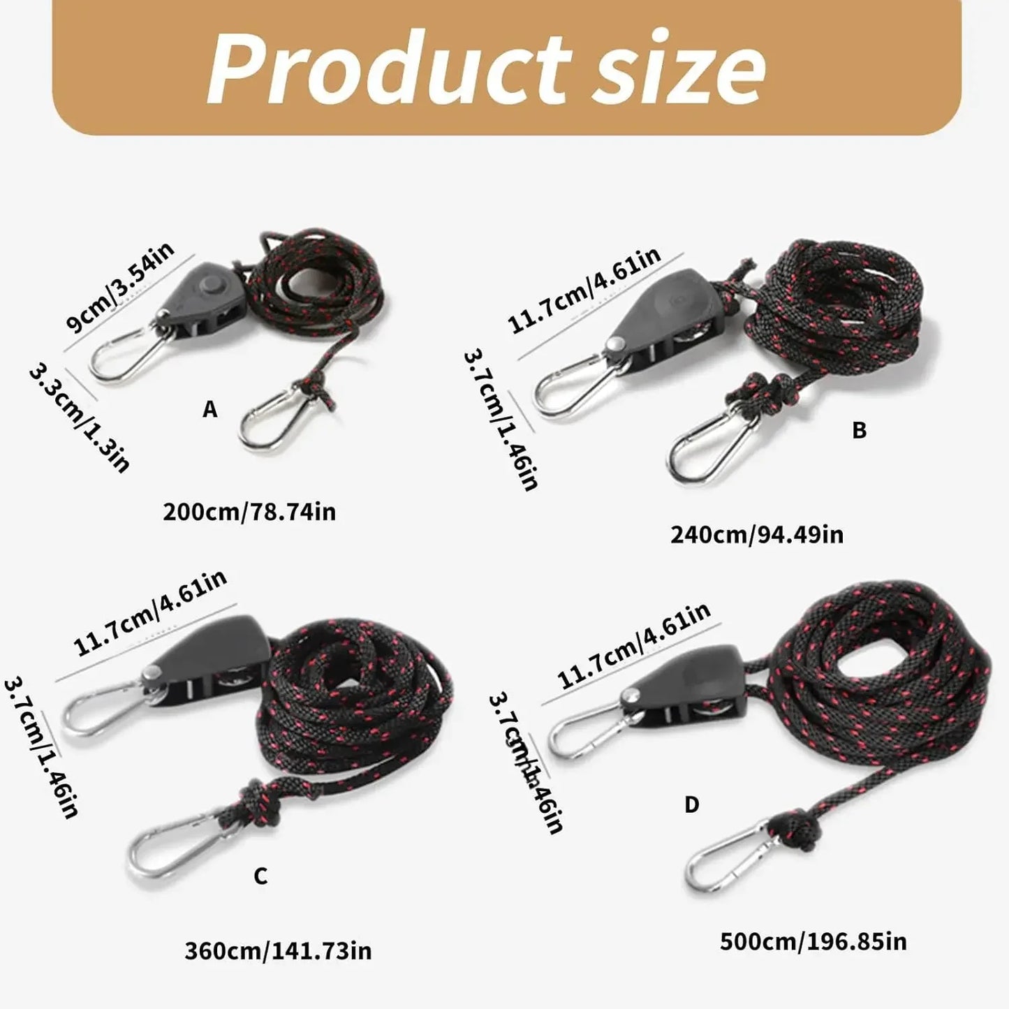 Camping Tent Adjustable Rope Tensioner - lakescouleeoutdoors