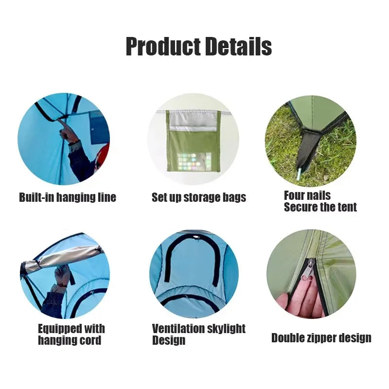 Outdoor portable privacy tent