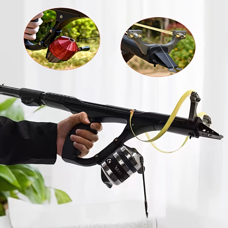 1 Set Fishing Slingshot, Telescopic Rod Slingshots for Adults, Multifunctional Slingshot with Rubber Band