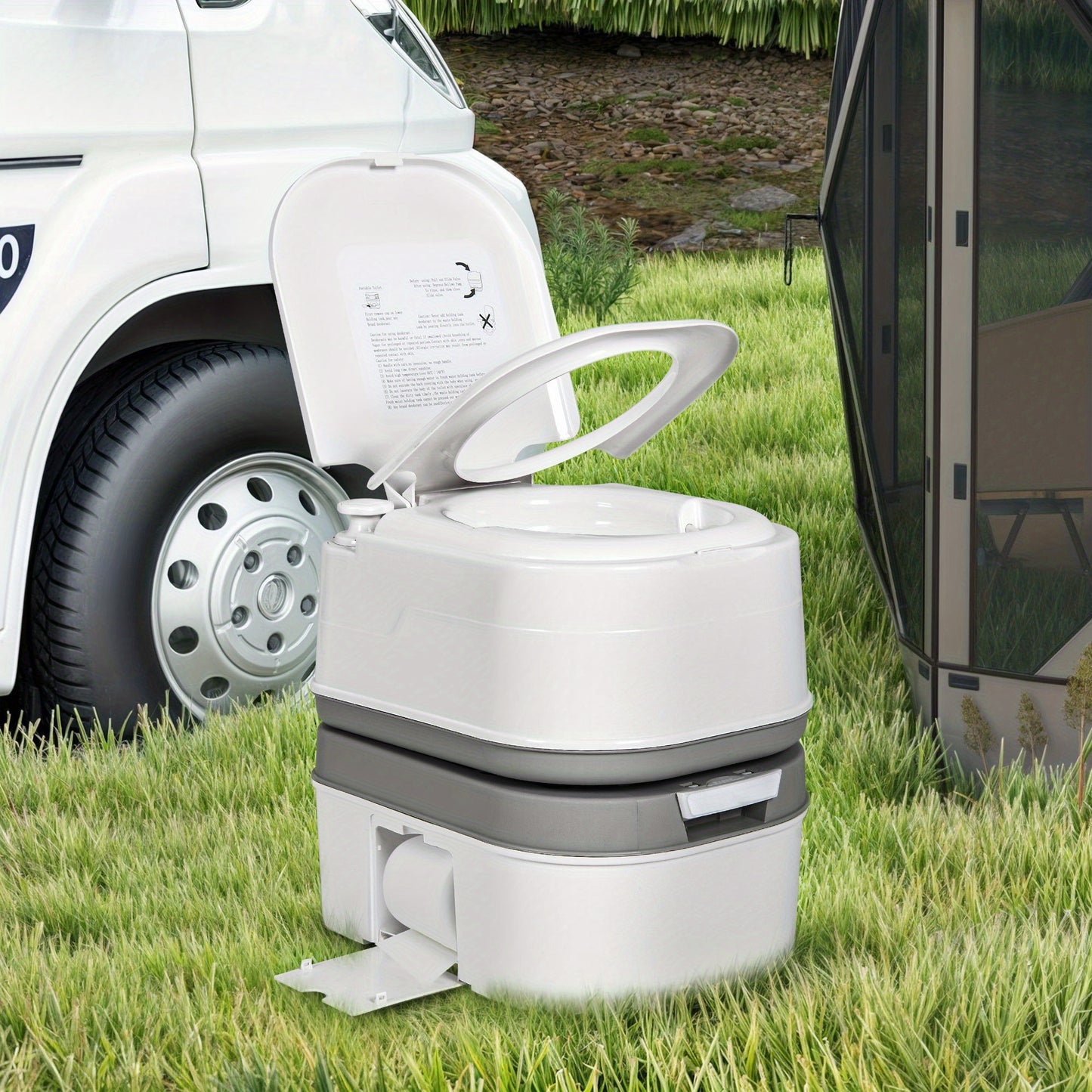 Portable 6.34 Gallon Camping Toilet