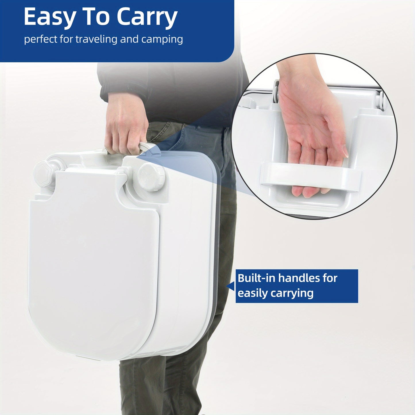 Portable 6.34 Gallon Camping Toilet
