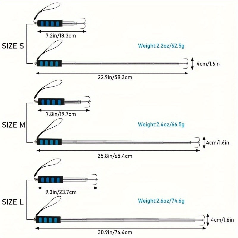 4-Segment Telescopic Fishing Gaff