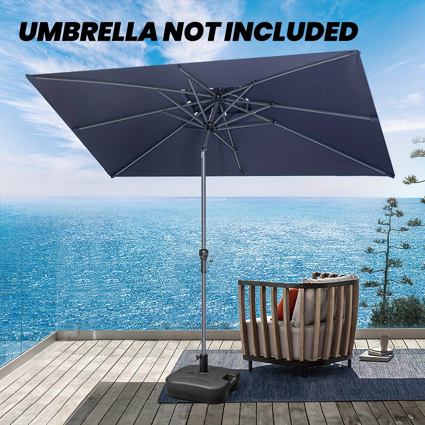 53lb Heavy Duty Patio Umbrella Base