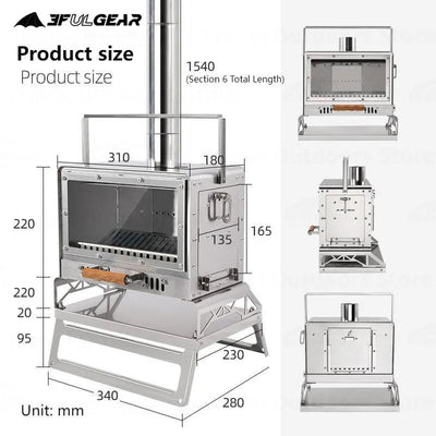 Camping Portable Firewood Tent Stove