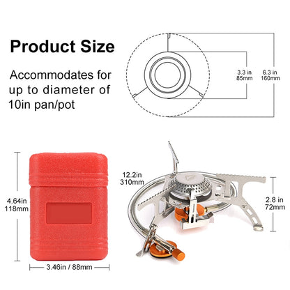 Compact Gas Camping  Stove - lakescouleeoutdoors