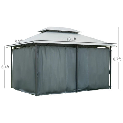 10' x 13'  Steel Gazebo With Vented Soft Top