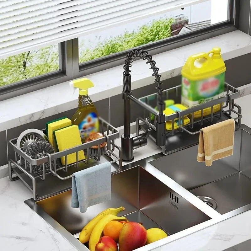 Multi functional kitchen drainage rack