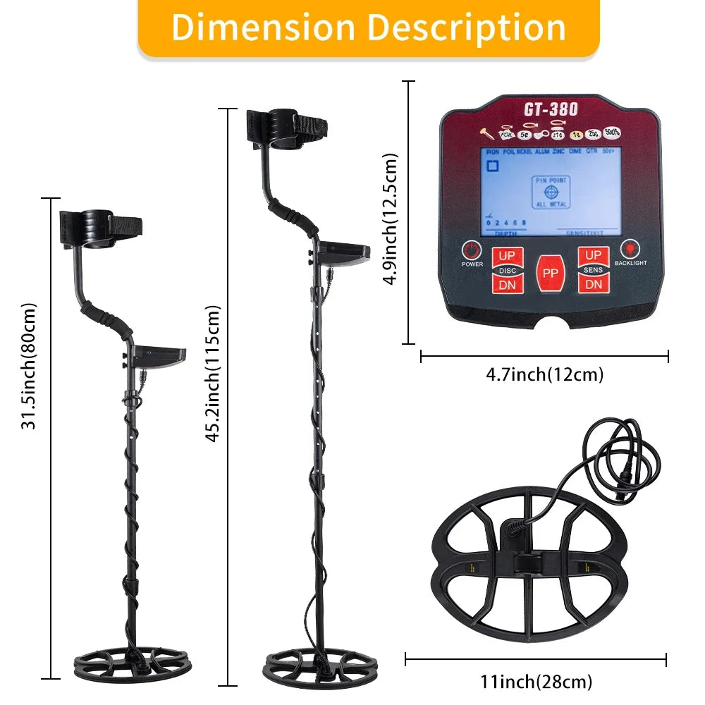 Treasure Hunter GT380 Professional Metal Detector