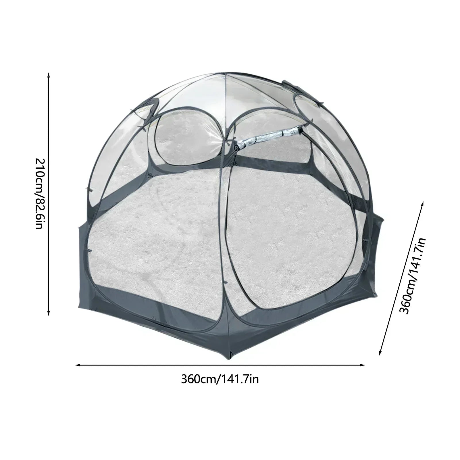 Transparent Camping Tent 9.8 Ft - lakescouleeoutdoors
