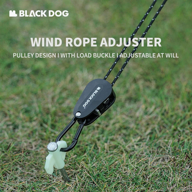 Wind Compensating Tent Rope Adjustment