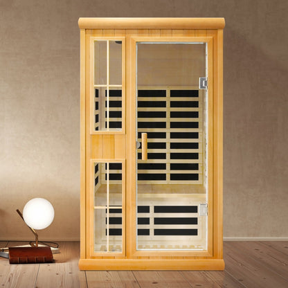 Two Person Far Infrared Sauna with Bluetooth Audio - lakescouleeoutdoors