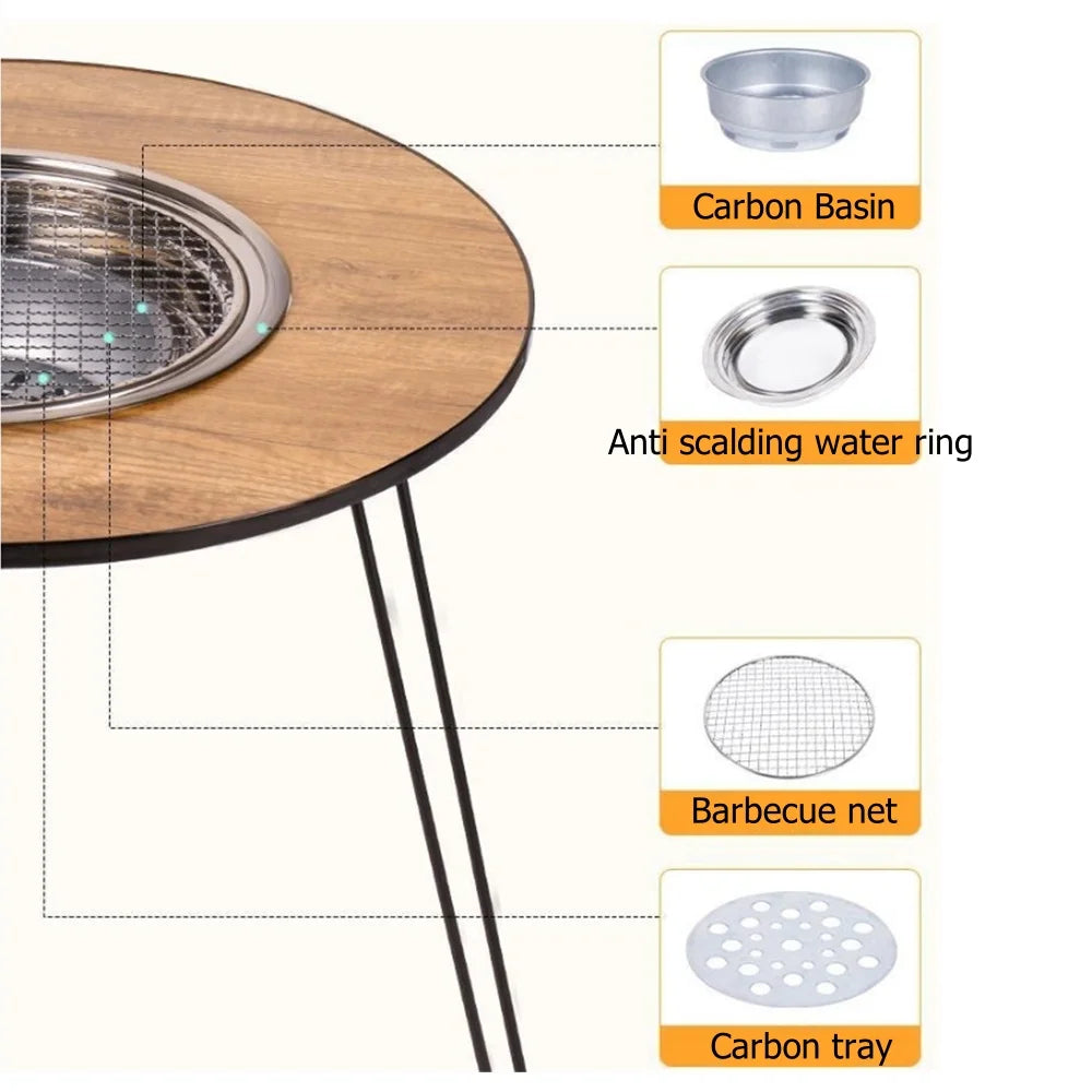 Folding Barbecue Round Table