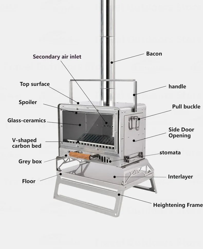 Portable Firewood Tent Stove