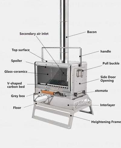 Camping Portable Firewood Tent Stove