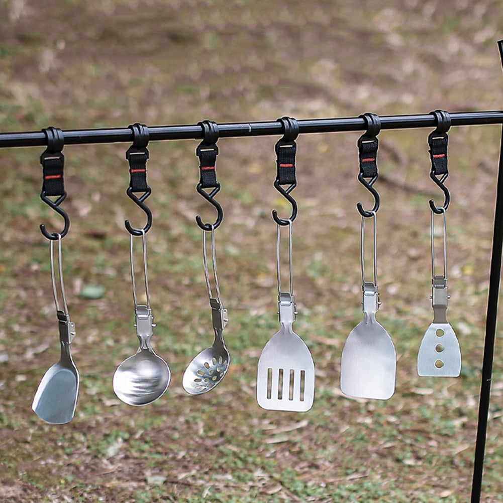 Folding Cooking Utensils for Outdoor Camping - lakescouleeoutdoors