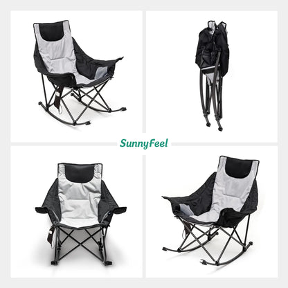 Oversized Heated Folding Rocking Chair