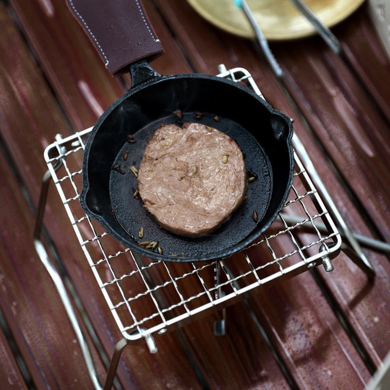 Folding Stainless Steel Grill for Campfire or Stove - lakescouleeoutdoors