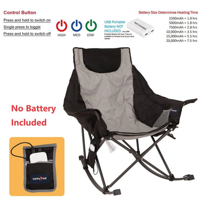 Oversized Heated Folding Rocking Chair