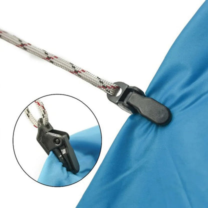 Tent rope alligator clips are easy install