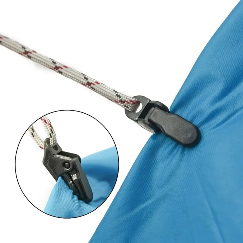 Tent rope alligator clips are easy install