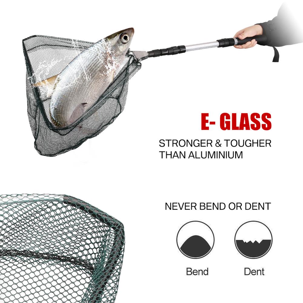 130CM Aluminum Alloy Telescoping Foldable Landing Net - lakescouleeoutdoors