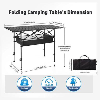 Portable Aluminum Camping Table