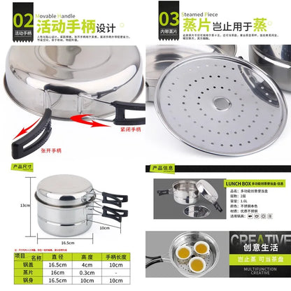 3PCS Stainless Steel Cookware Set