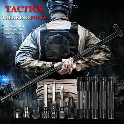 Tactical Multi Tool Kit Hiking Stick