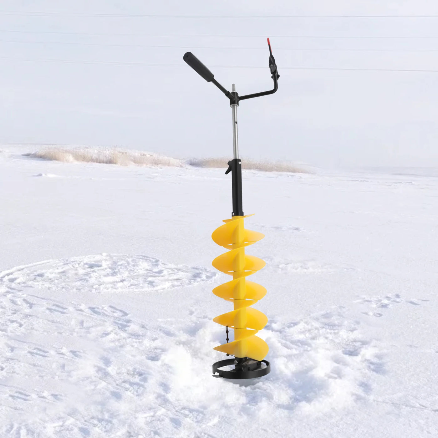 Ice Drill Auger with Universal Drill Adapter