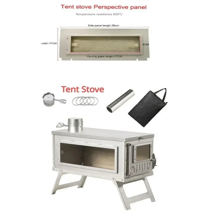 Tent Stove with or without Glass Wall