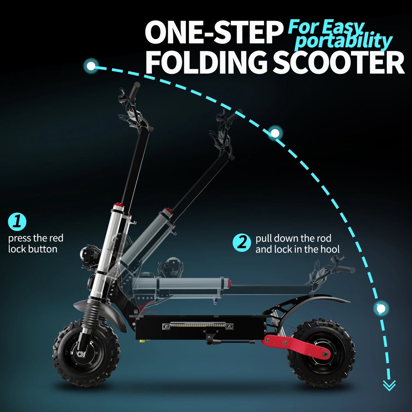 Off Road Dual Motor Electric Scooter