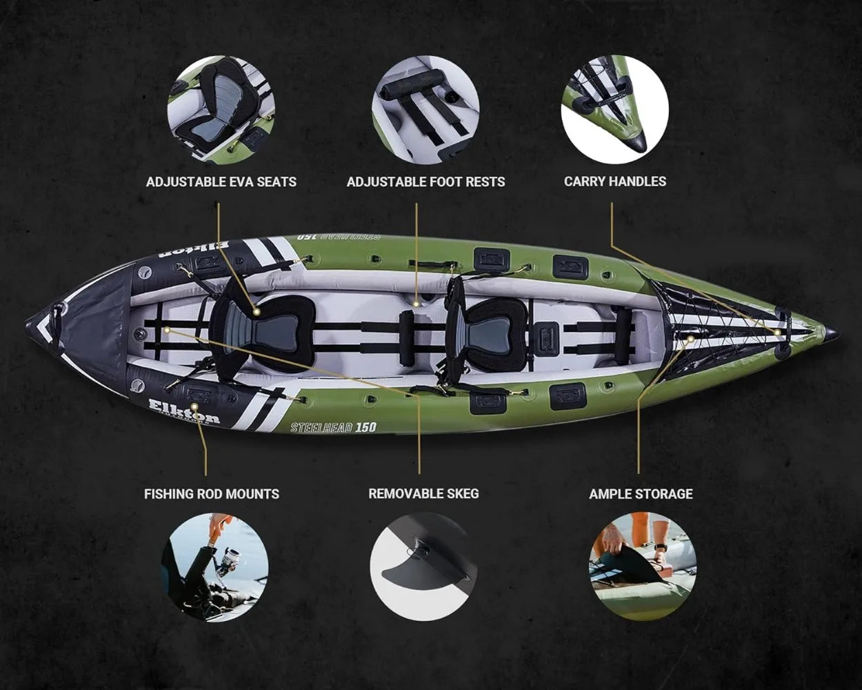 Steelhead Inflatable Fishing Kayak