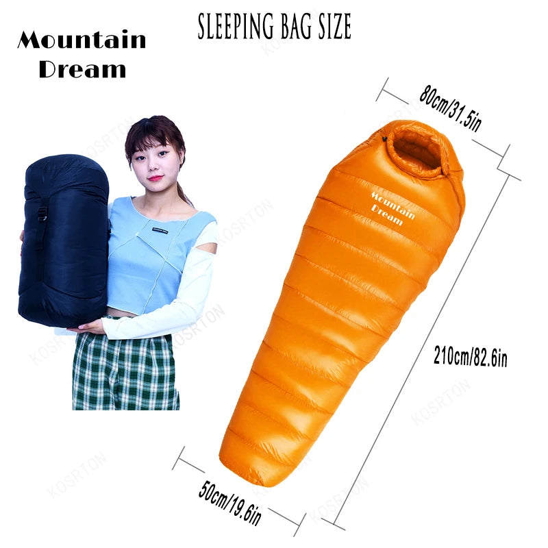 Down Sleeping Bag Adult Mummy Style