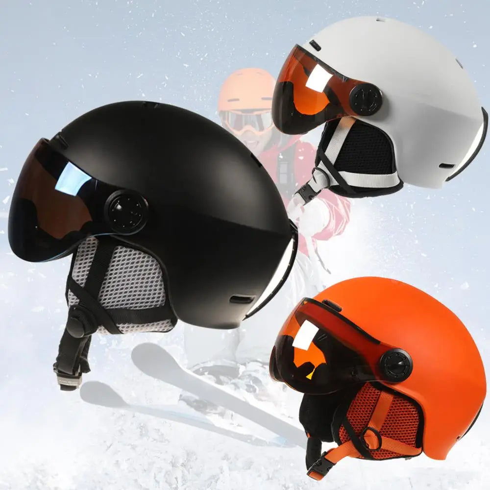 Professional Skiing Helmet With Goggles Visor