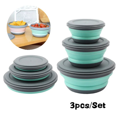 Folding Lunch Box Bowl Set