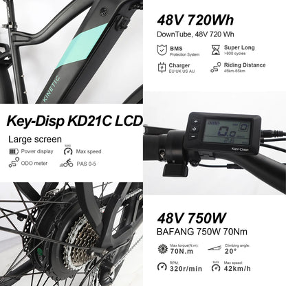 27.5" 750W Electric Bike - lakescouleeoutdoors